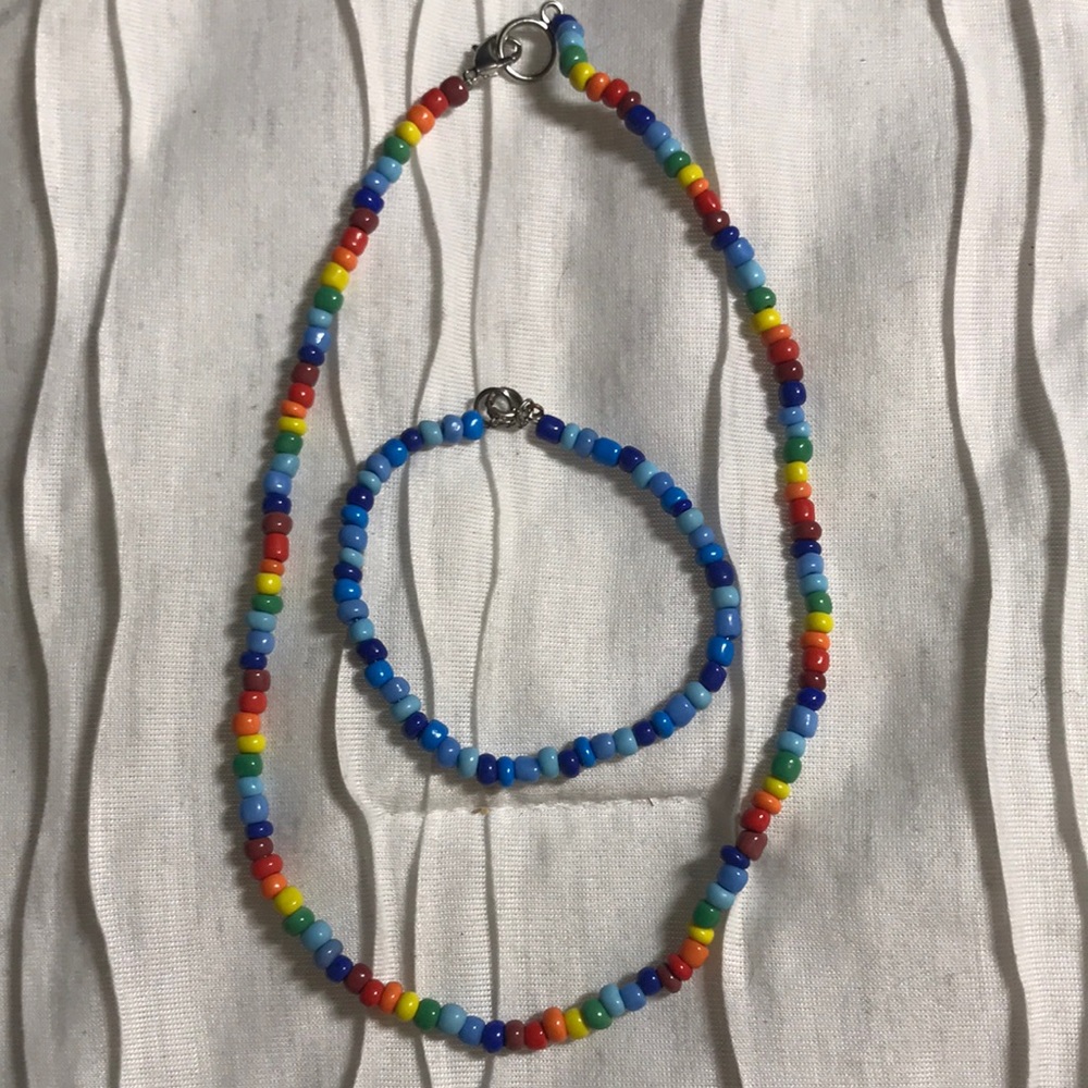 *HOMEMADE* Loose choker and bracelet bundle